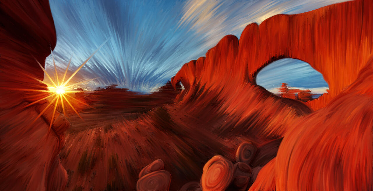 Mixer Brush Paintings: Park 2024 • Adobe Photoshop