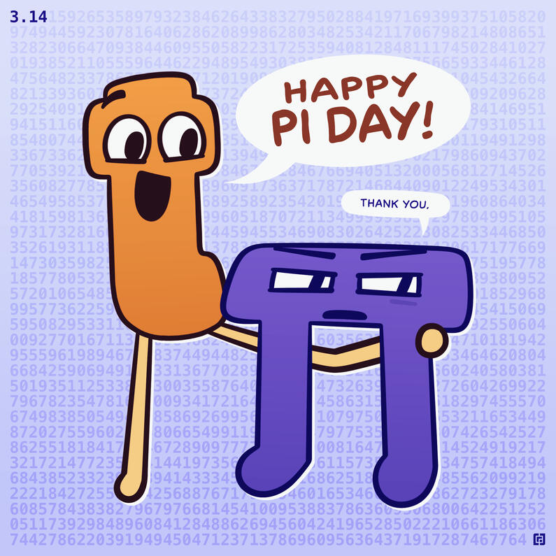 Happy Pi Day! (feat. Pi) 2024 • Procreate