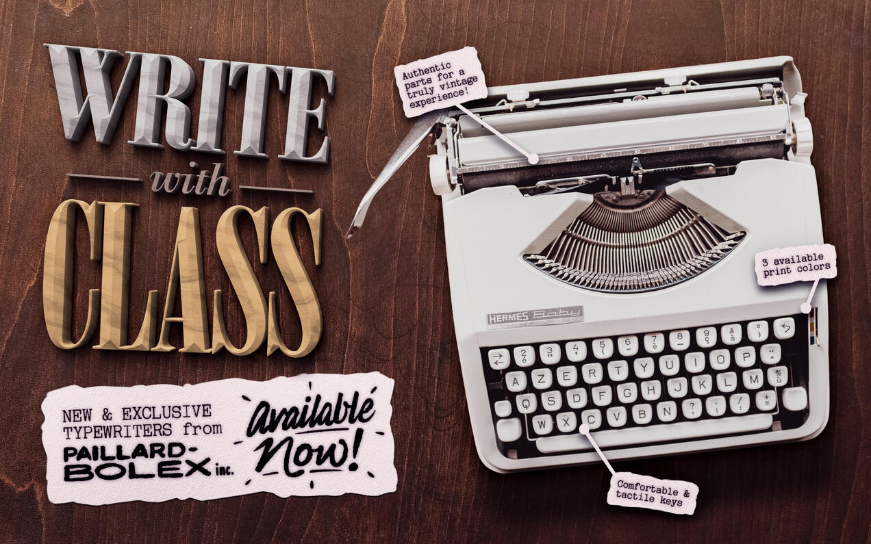 Advertisement Designs: Hermes Typewriter (Landscape) 2023 • Adobe Photoshop