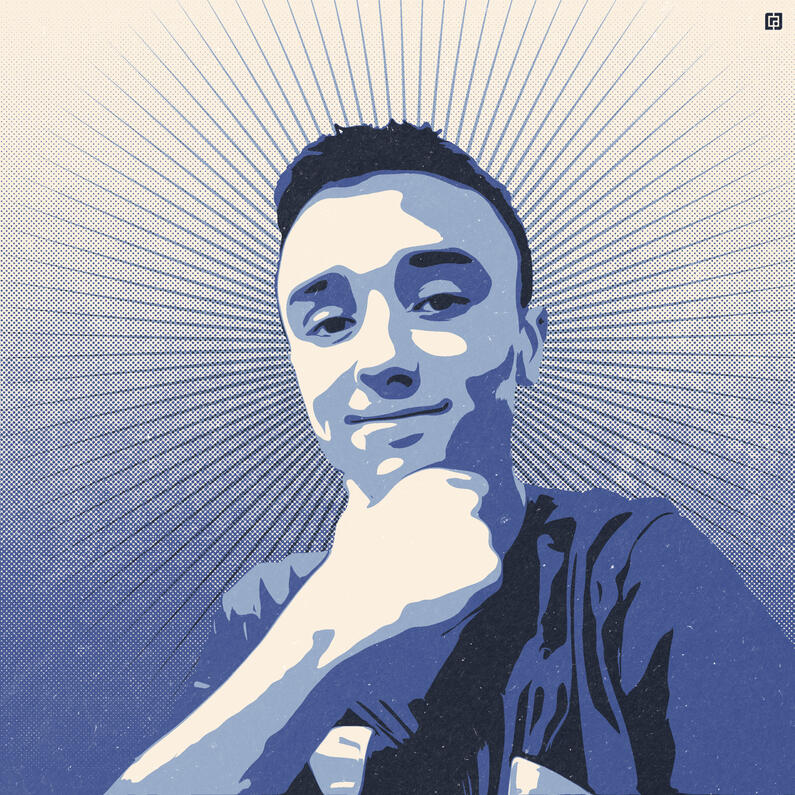 Vector Stencil Effect Raster Art: Carter Janik (Color) 2023 • Adobe Photoshop